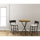 Ver imagem 5 de 2 Banquetas Forts Baixa Fibra Preto Aço Carbono com Bistrô e Assento Branco