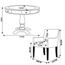 Ver imagem 4 de Mesa de Jogos Carteado Victoria Redonda Tampo Reversível Imbuia com Kit 4 Cadeiras Liverpool Pu