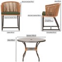 Ver imagem 2 de Mesa com 4 Cadeiras e Noronha Estofado 13 Trama Original Terra Cota