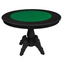 Ver imagem 1 de Mesa de Jogos Carteado Redonda Montreal 6 Lugares Tampo Reversível com Gavetas e Porta Copos Preto