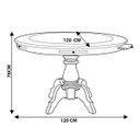 Ver imagem 3 de Mesa de Jogos Carteado Redonda Montreal 6 Lugares Tampo Reversível com Gavetas e Porta Copos Preto