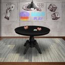 Ver imagem 6 de Mesa de Jogos Carteado Montreal 6 Lugares Redonda Tampo Reversível com Gavetas e Porta Copos Preto