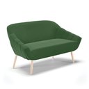 Ver imagem 3 de Kit 01 Namoradeira 02 Lugares e 02 Poltronas Giovana Suede Pés Palito Natural - D’Rossi - Verde
