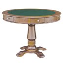 Ver imagem 1 de Mesa de Jogos Carteado 4 Lugares Victoria Redonda Tampo Reversível com Gavetas e Porta Copos Amê