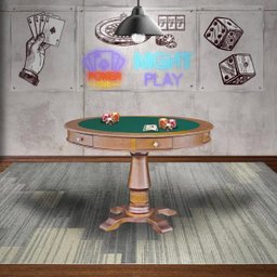 Mesa de Jogos Carteado 4 Lugares Victoria Redonda Tampo Reversível com Gavetas e Porta Copos Amê - 6