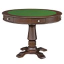 Ver imagem 1 de Mesa de Jogos Carteado 4 Lugares Victoria Redonda Tampo Reversível com Gavetas e Porta Copos