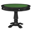 Ver imagem 1 de Mesa de Jogos Carteado 4 Lugares Victoria Redonda Tampo Reversível com Gavetas e Porta Copos Preto