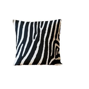 Almofada Para Sofá Sala Cheia 40x40 Zebra:Branco