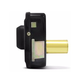 Fechadura Elétrica Agl LR 100 Preta 12v Com Botão E Chave Normal Abertura Interna - 3