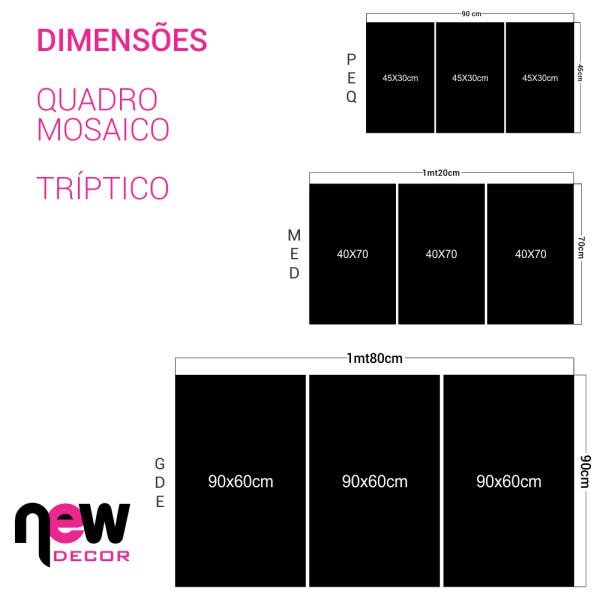 QUADRO MOSAICO 3 PEÇAS COROA DE ESPINHOS FOI POR AMOR NUDE Tamanho:M - 4
