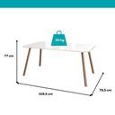 Ver imagem 2 de Conjunto Sala de Jantar 6 Cadeiras Zinia Carraro Off White Rosê