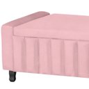 Ver imagem 2 de Calçadeira Baú Casal Queen Estofada Alicia Veludo Rosa Bebe