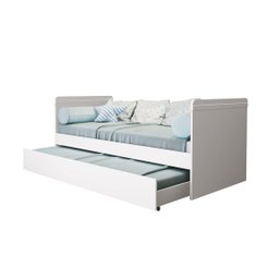 Bicama Babá Solteiro Nuth Branco Fosco - Reller - 1