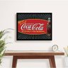 Quadro Coca-Cola Classic 33x24cm - com vidro:Madeira branca - 2