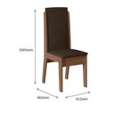 Ver imagem 2 de Conjunto De Sala De Jantar 0,90 Com 4 Cadeiras Amêndoa 69B