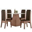 Ver imagem 4 de Conjunto De Sala De Jantar 0,90 Com 4 Cadeiras Amêndoa 69B