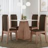 Conjunto De Sala De Jantar 0,90 Com 4 Cadeiras Amêndoa 69B - 1