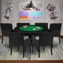 Ver imagem 7 de Mesa de Jogos Carteado Redonda Montreal Tampo Reversível Preto com 6 Cadeiras Vicenza Preto Fosco
