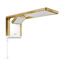 Ver imagem 1 de Chuveiro Lorenzetti Acqua Duo - Branco - 220v:dourado Matte