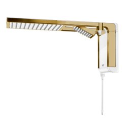 Chuveiro Lorenzetti Acqua Duo - Branco - 220v:dourado Matte - 2