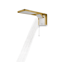 Chuveiro Lorenzetti Acqua Duo - Branco - 220v:dourado Matte - 6