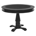 Ver imagem 1 de Mesa de Jogos Carteado Redonda Victoria 4 Lugares Tampo Reversível com Gavetas e Porta Copos Preto