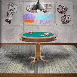 Mesa de Jogos Carteado Victoria 4 Lugares Redonda Tampo Reversível com Gavetas e Porta Copos Amê - 6