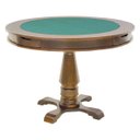 Ver imagem 1 de Mesa de Jogos Carteado Victoria 4 Lugares Redonda Tampo Reversível com Gavetas e Porta Copos Amê