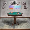Ver imagem 6 de Mesa de Jogos Carteado Victoria 4 Lugares Redonda Tampo Reversível com Gavetas e Porta Copos