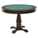 Ver imagem 1 de Mesa de Jogos Carteado Victoria 4 Lugares Redonda Tampo Reversível com Gavetas e Porta Copos