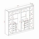 Ver imagem 2 de Roupeiro Canadá 8 Portas 6 Gavetas - Cinamomo Off White - Aramóveis