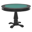 Ver imagem 1 de Mesa de Jogos Carteado Victoria 4 Lugares Redonda Tampo Reversível com Gavetas e Porta Copos Preto