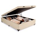 Ver imagem 3 de Cama Box Baú Viúva Sereneprime Sintético Bege 44x128x188