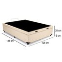 Ver imagem 5 de Cama Box Baú Viúva Sereneprime Sintético Bege 44x128x188
