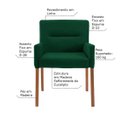 Ver imagem 3 de Mesa de Jogos Carteado Redonda Montreal Tampo Reversível Imbuia com 4 Cadeiras Vicenza Verde -