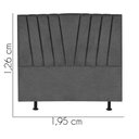 Ver imagem 3 de Cabeceira Estofada King 195CM Bélgica Linho Cinza - D A DECOR D&A Decor