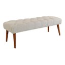 Ver imagem 2 de Recamier Rubi 1,00m Suede Bege - Dominic Decor