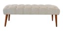 Ver imagem 1 de Recamier Rubi 1,00m Suede Bege - Dominic Decor
