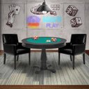 Ver imagem 7 de Mesa de Jogos Carteado Victoria Redonda Tampo Reversível Preto com 2 Cadeiras Liverpool Pu