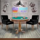 Ver imagem 7 de Mesa de Jogos Carteado Victoria Redonda Tampo Reversível Amêndoa com 2 Cadeiras Liverpool Pu
