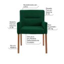 Ver imagem 3 de Mesa de Jogos Carteado Redonda Victoria Tampo Reversível Preto com Kit 4 Cadeiras Vicenza Suede Verd
