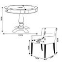 Ver imagem 4 de Mesa de Jogos Carteado Redonda Victoria Tampo Reversível Preto com Kit 4 Cadeiras Vicenza Suede Verd