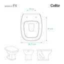Ver imagem 3 de Assento Sanitário Soft Close Fit Azul para Vaso Celite