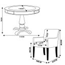Ver imagem 4 de Mesa de Jogos Carteado Victoria Redonda Tampo Reversível Amêndoa com 4 Cadeiras Liverpool Pu