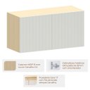 Ver imagem 2 de Armário Aéreo Geladeira 80 Cm 2 Portas Aurora Cinza Cristal Pet