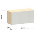 Ver imagem 4 de Armário Aéreo Geladeira 80 Cm 2 Portas Aurora Cinza Cristal Pet