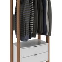 Ver imagem 3 de Armário Closet com 2 Gavetas Multimóveis CR35001 Branco/Amêndoa