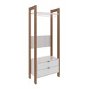Ver imagem 5 de Armário Closet com 2 Gavetas Multimóveis CR35001 Branco/Amêndoa