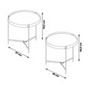 Ver imagem 2 de Conjunto Mesa Lateral Nezuko Base Cobre Tampo Freijó - Gran Belo