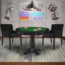 Ver imagem 7 de Mesa de Jogos Carteado Victoria Redonda Tampo Reversível Preto com Kit 2 Cadeiras Vicenza Suede Pret